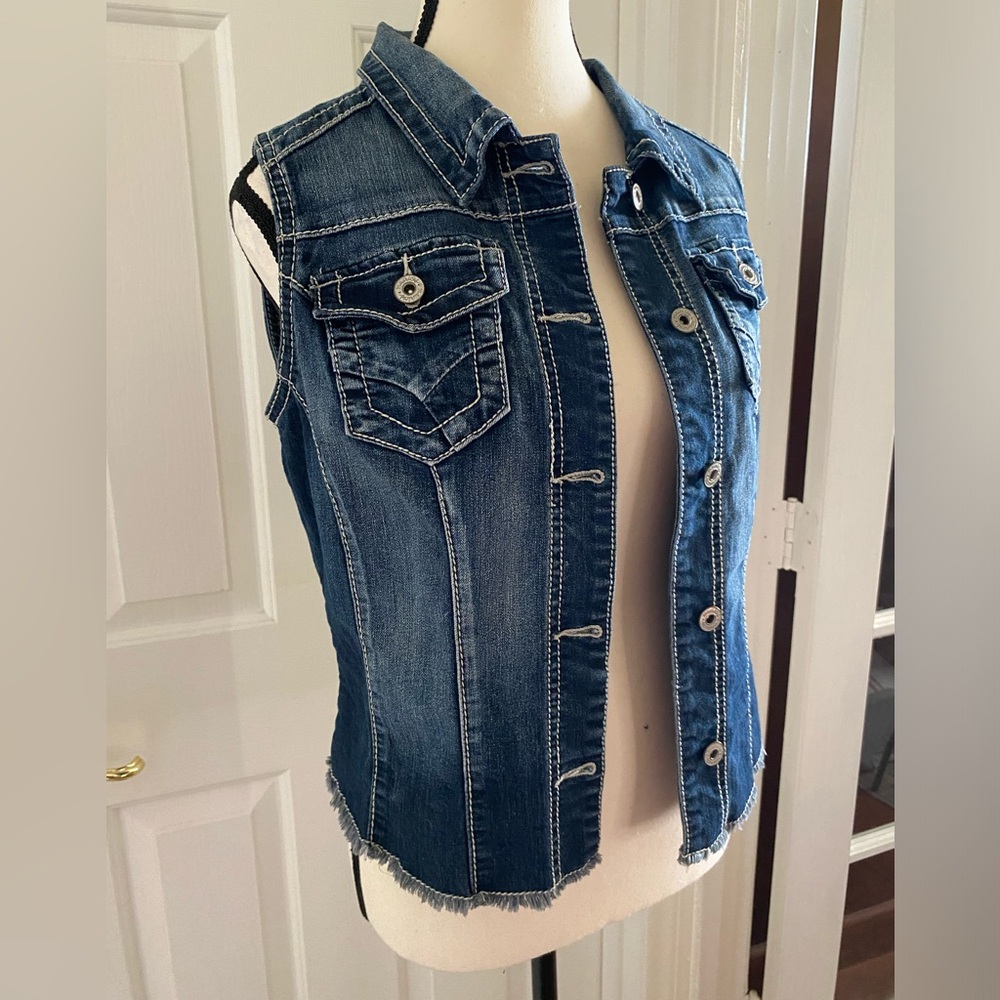 Harley Davidson Patchwork Denim Vest - image 3